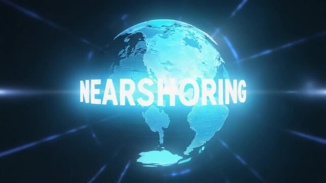 Nearshoring on a globe.