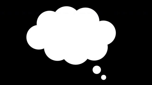 Popping Thought Bubble Alpha Overlay