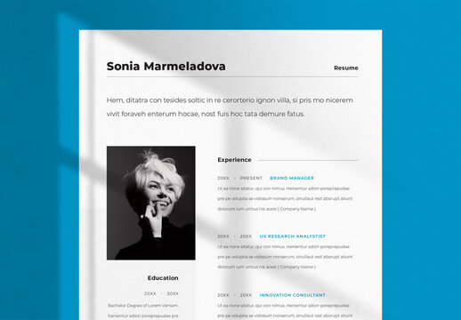 Minimal Resume Layout