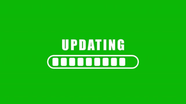 Updating Progress Bar Green Screen Animation | Software Update Overlay Motion Background