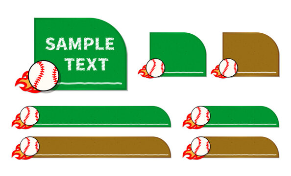 Caption base with a baseball icon