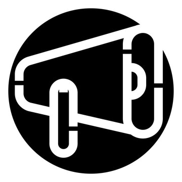 Megaphone icon representing communication and marketing, amplifying a message or announcement to a wide audience for promotion, alert, broadcast, or social media use