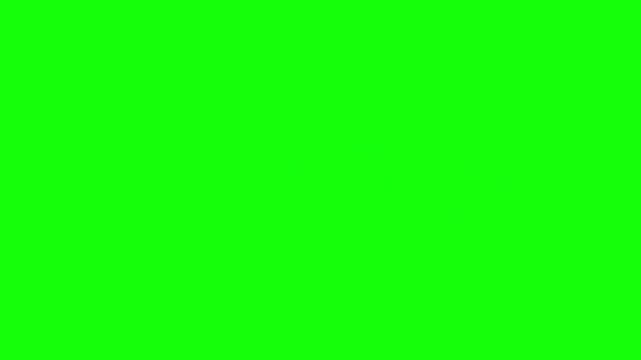 Alphabetical sorting icon with A to Z transition animation isolated on a green screen background.