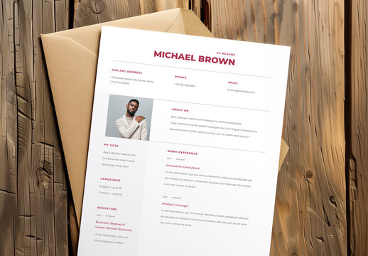 Elegant CV Design Layout