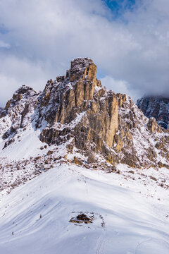 Passo Giau - Schnee - Dolomiten - La Gusela