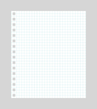 Blank squared sheet template for notebook.	