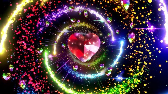 Circular Particles Heart