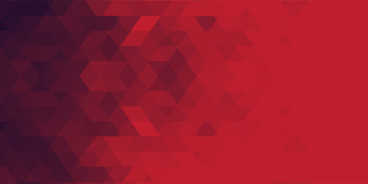 Abstract dark red geometric background with triangle pattern. Modern mosaic gradient design for technology, sports, or corporate identity. Professional textured vector backdrop.