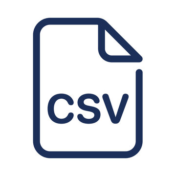 Csv file icon dark blue isolated on transparent background