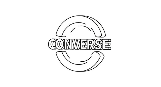 Converse Shoe Brand Logo Icon.