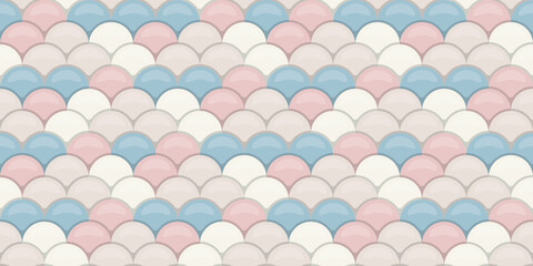 Pastelhued fish scale pattern.  A seamless design perfect for backgrounds, textiles, or website design.  Soft, dreamy aesthetic evokes feelings of calm and tranquility. © Olena