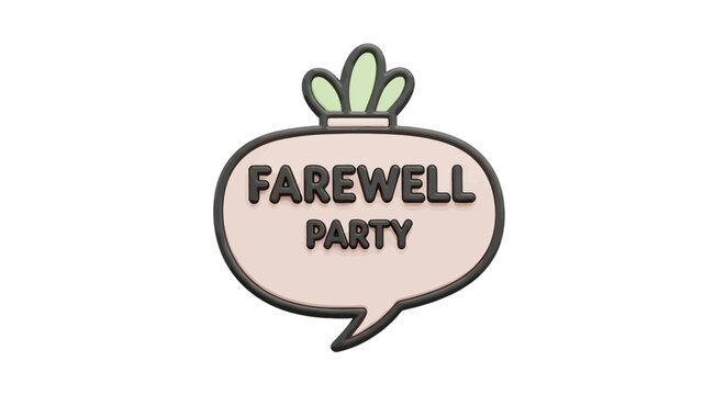 Farewell Party Speech Bubble Icon.