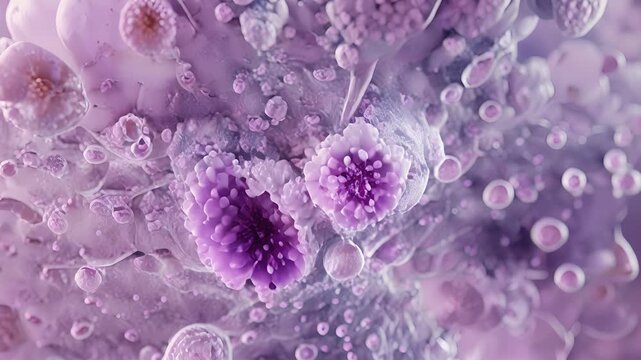 A single mast cell its surface covered in numerous receptors for histamine demonstrating its specialized role in allergic reactions.
