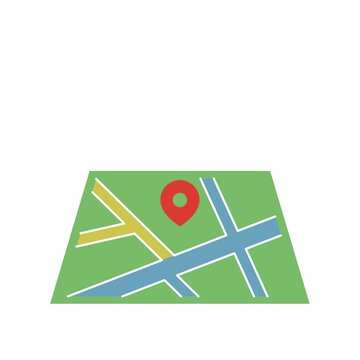 GPS Tracking Concept Animation, Location Indicator, and location icon animation. GPS icon animation on transparent background. 