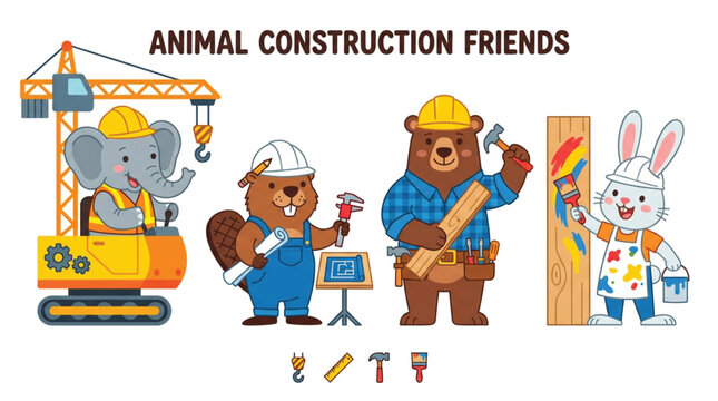 animal contruction friends 