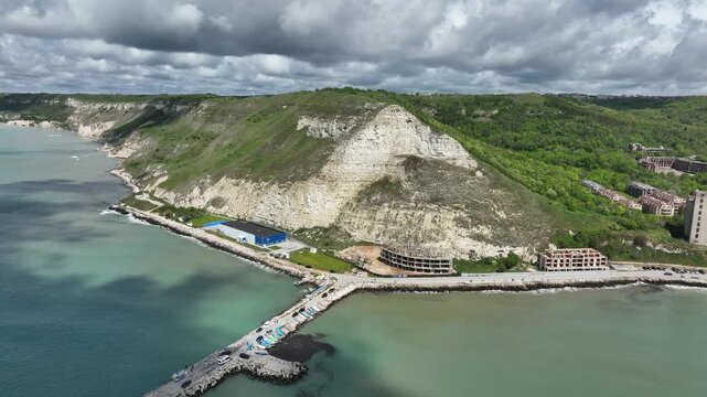 Cape Chirakman and Kavarna Bay,  Kavarna, Bulgaria. Black Sea Shore