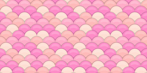 Seamless pastel pink and cream fish scale pattern.  Elegant, whimsical design perfect for feminine branding, websites, fashion, or textile prints.  Evokes a sense of beauty and tranquility. © Olena
