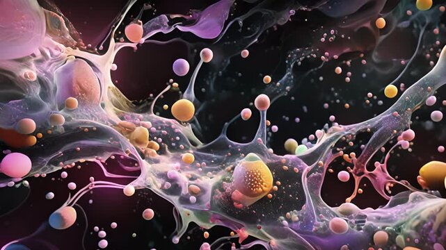 A nanoscale view of synaptic vesicles being recycled back into the nerve terminal after releasing neurotransmitters.