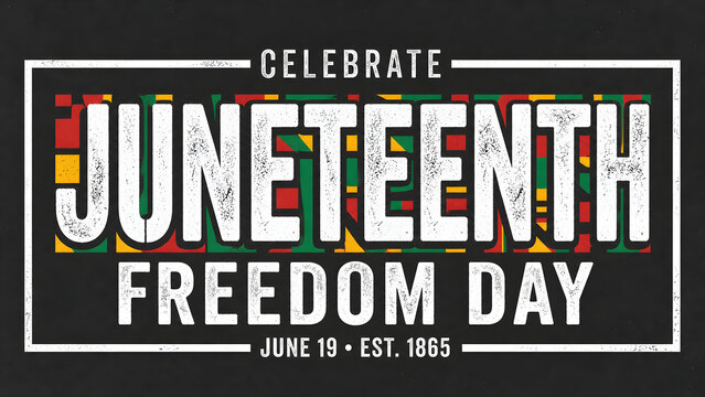 Celebration of Juneteenth Freedom Day with vibrant colors and festive atmosphere