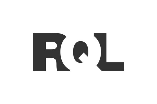 RQL logo design. Initial letter R Q L bold font style for tech startups, consulting, corporate branding. Creative company name, headlines typography identity, trendy logotype.