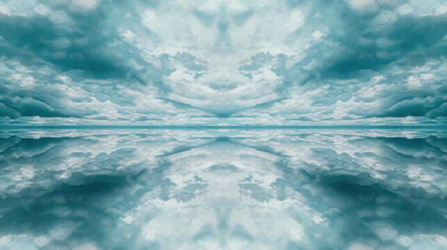 Mirror Sky and Cloud Sea Reflection