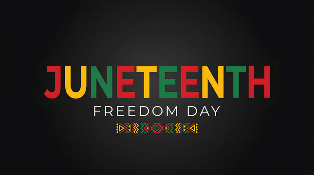 Celebration of Juneteenth with vibrant colors and festive atmosphere in a community setting