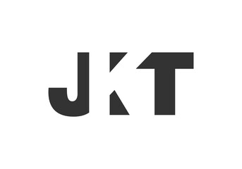 Obraz premium JKT logo design. Initial letter J K T bold font style for tech startups, consulting, corporate branding. Creative company name, headlines typography identity, trendy logotype.