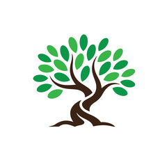 Fototapeta premium green tree vector illustration
