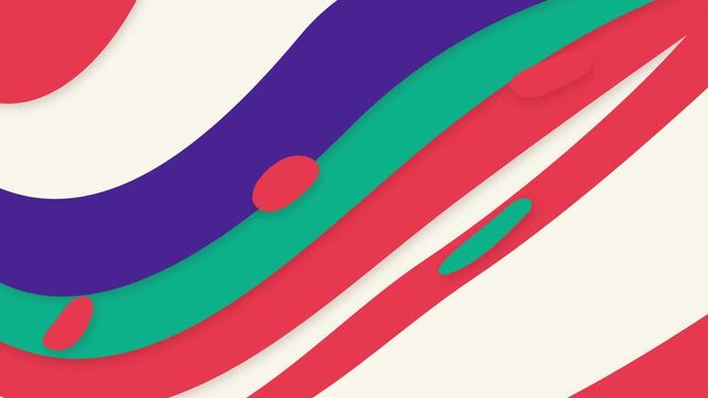 Dynamic colorful fluid waves papercut animation seamless loop for website hero section, presentations