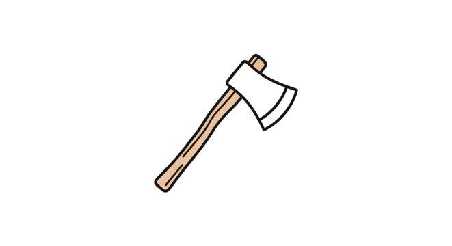A single axe with handle.