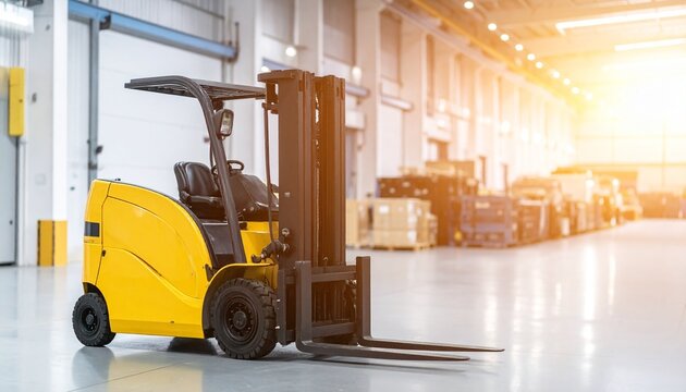 "Industrial yellow forklift power"
