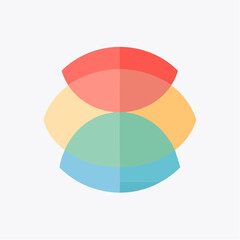 Fototapeta premium Abstract Overlapping Shapes with Flat Design