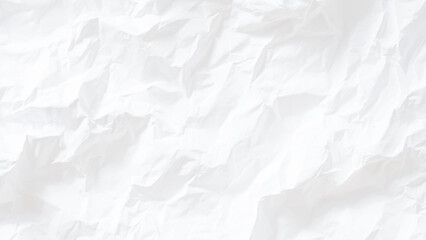 Naklejka premium Crumpled white paper texture background with wrinkled and folded surface seamless pattern