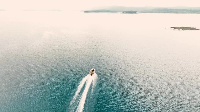 Speed boat on the water