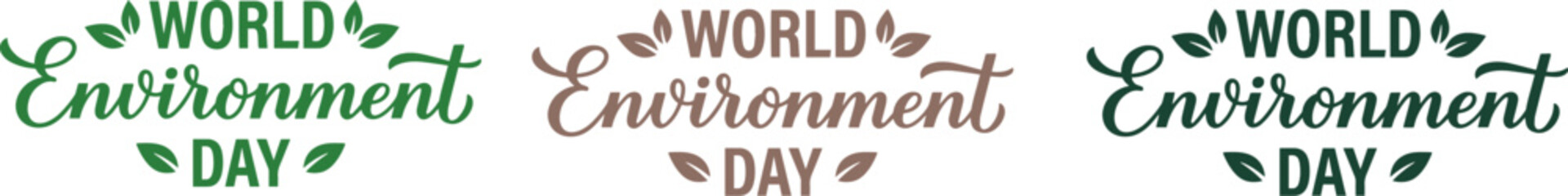 World environment day logos and typography variations © MdShowanur