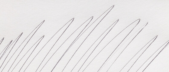 Abstract pencil scribble lines on white textured paper for a creative minimalist background © Lazartivan