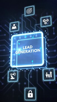 Lead Generation. Finding and identifying customers for your business products or services. Finance concept.