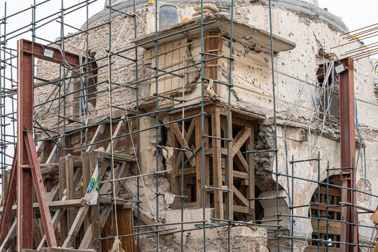 The Great Mosque of al-Nuri in Mosul was destroyed during fighting between government forces and IS, Mosul, Iraq