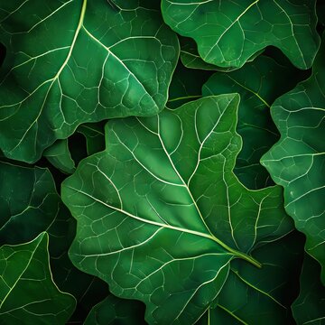 Close Up Fresh And Healthy Coliander Herb Leaf Surface With Clearly Separated Veins Detail Image