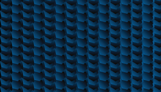 Vibrant Blue 3D Hexagon Honeycomb Futuristic Abstract Background