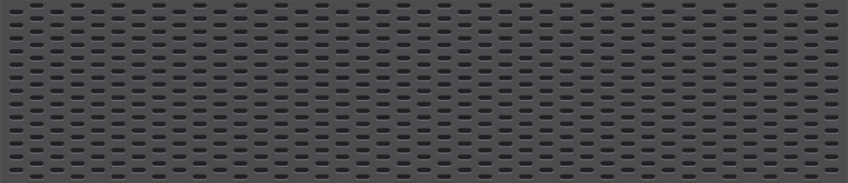 Perforated metal panel pattern, horizontal slot ventilation gray.