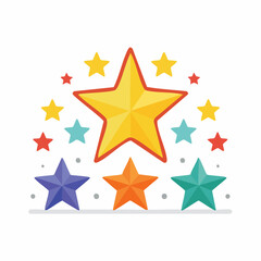 Fototapeta premium Colorful Stars Collection
