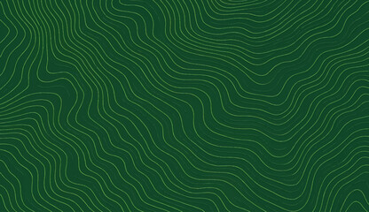 An abstract green wallpaper background featuring a seamless floral pattern with elegant vector waves, light lines, and stylish leaf ornaments for textile decor. © Junayed