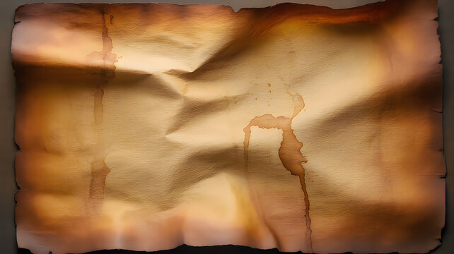Vintage parchment paper with old map sketch