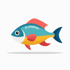 Obraz premium Cartoon Fish Illustration
