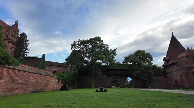 Scenic Medieval Malbork Castle in Northern Poland