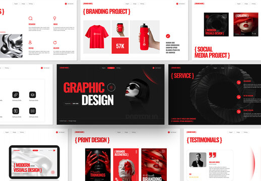 Creative Graphic Designer Portfolio Presentation for Agency and Freelancer