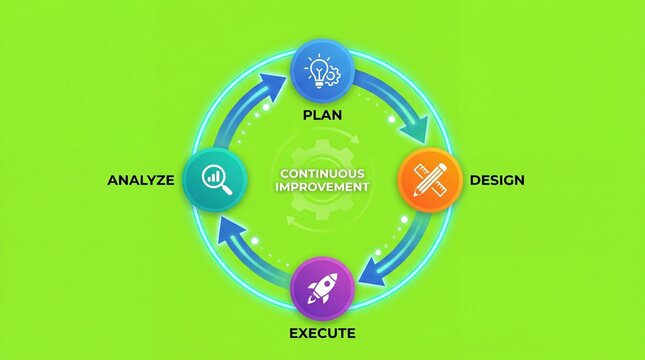 Continuous Improvement Process Loop Infographic