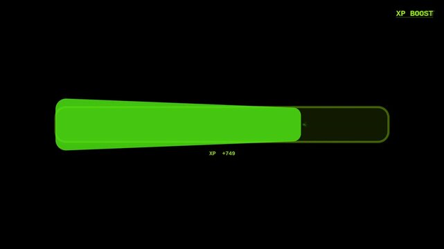 Lime XP boost HUD progress charge animation overlay for gaming