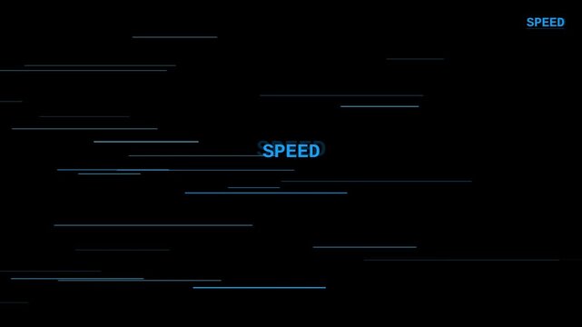Electric blue speed HUD speed lines animation overlay for action videos